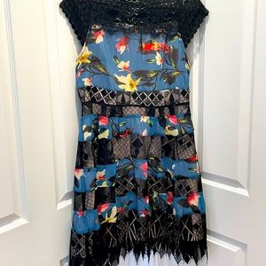 Floral and lease party dress